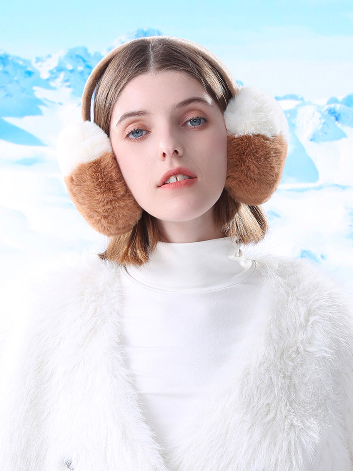 Cache-oreilles doux, imitation fourrure, pliable, chaud, mixte, confort hivernal, protection contre le vent, extérieur, mode hiver, modèle Finaria