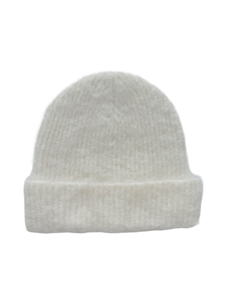 Bonnet en laine mohair d'alpaga duveteux, toucher doux et chaud, look épuré et moderne, couleur unie ou contrastée, parfait pour l’hiver, modèle Skia