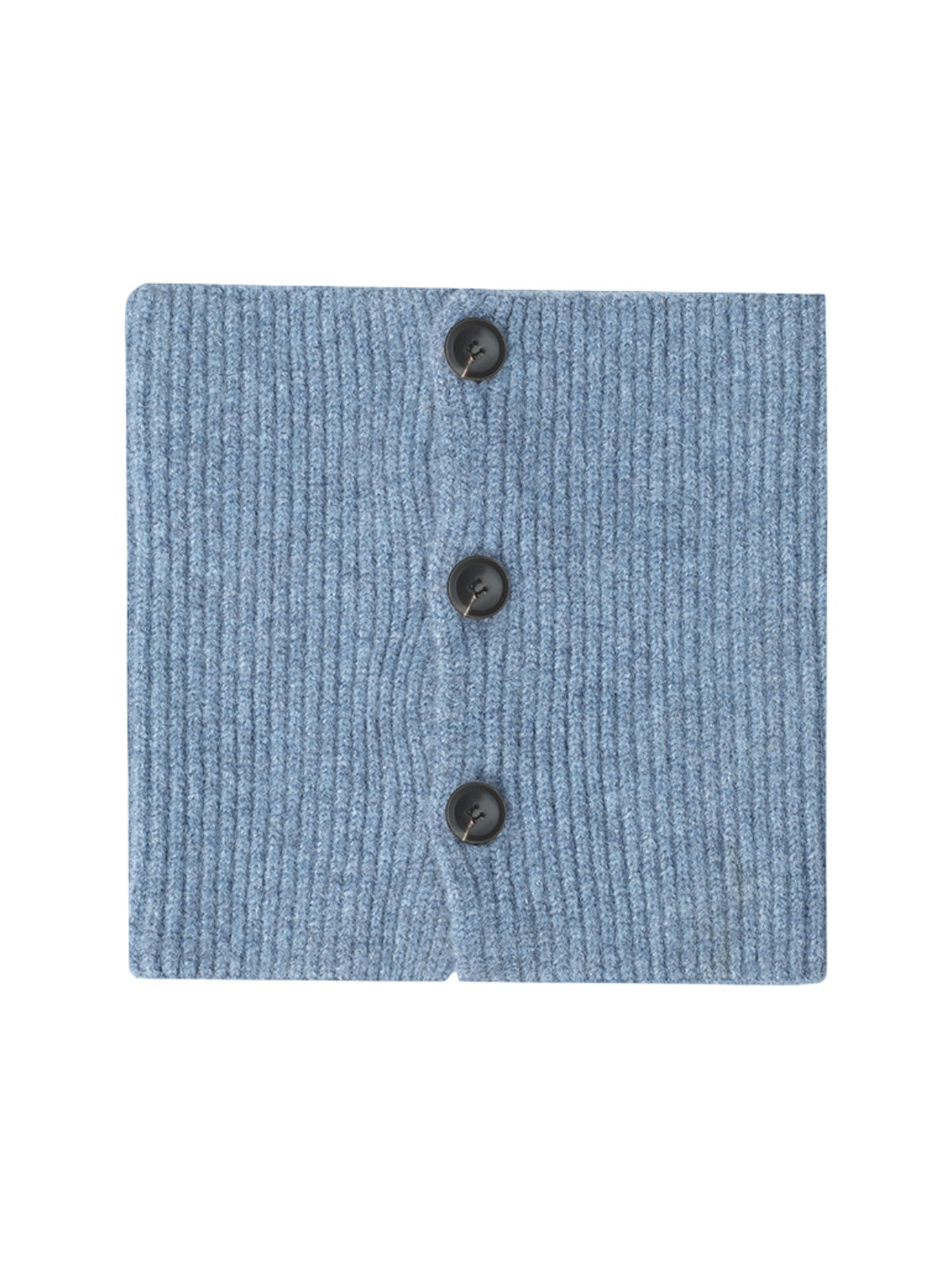 Cache-cou laine femme, tour de cou tricoté, col montant à boutons, accessoire hiver chaud, couleur douce, modèle Angela