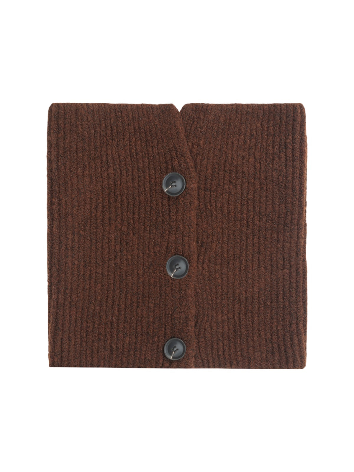 Cache-cou laine femme, tour de cou tricoté, col montant à boutons, accessoire hiver chaud, couleur douce, modèle Angela