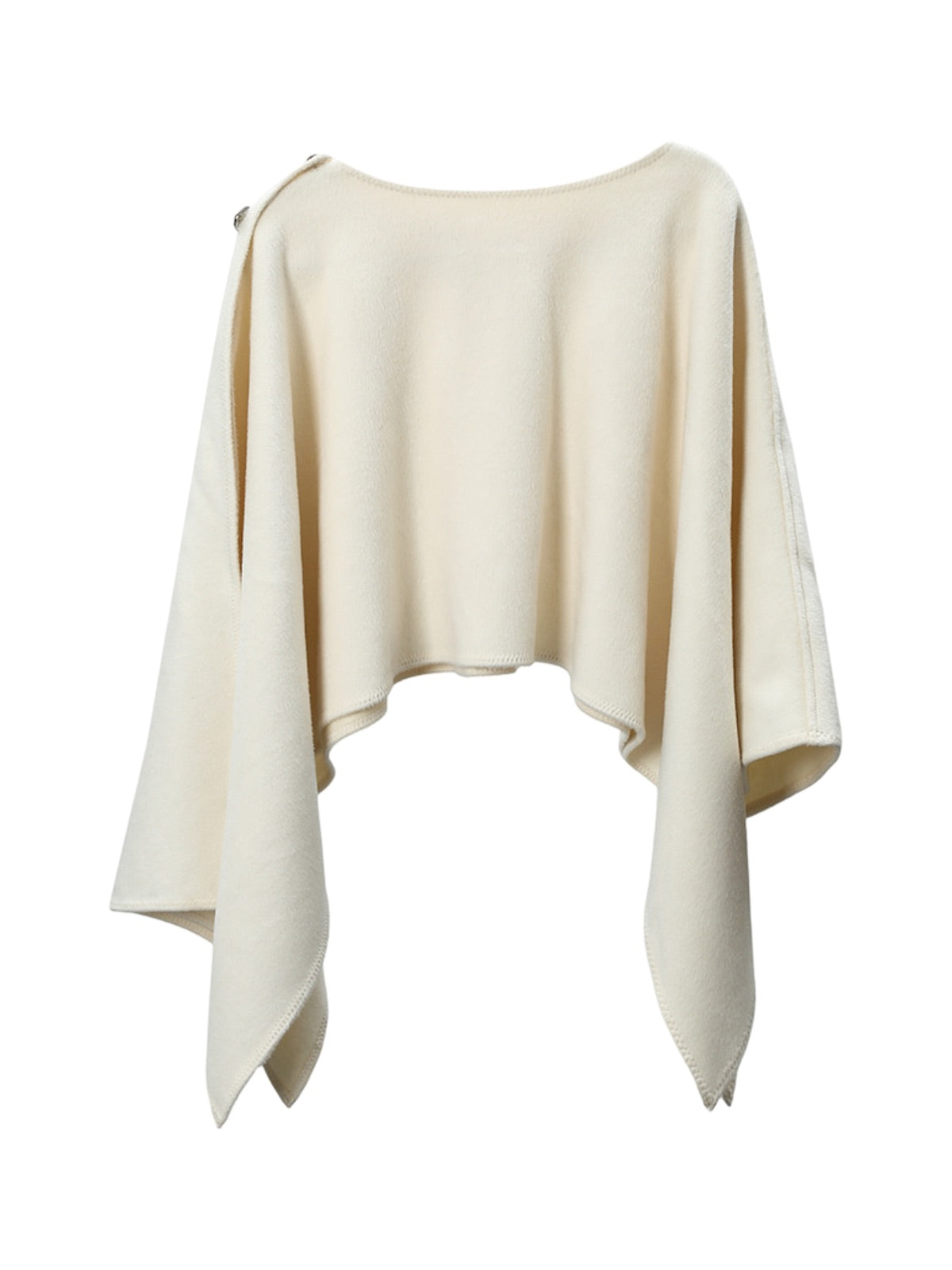 Châle à boutons, cape fluide, poncho doux, châle chaud femme, couvre-épaules hiver, châle élégant noir blanc, modèle Sandrine