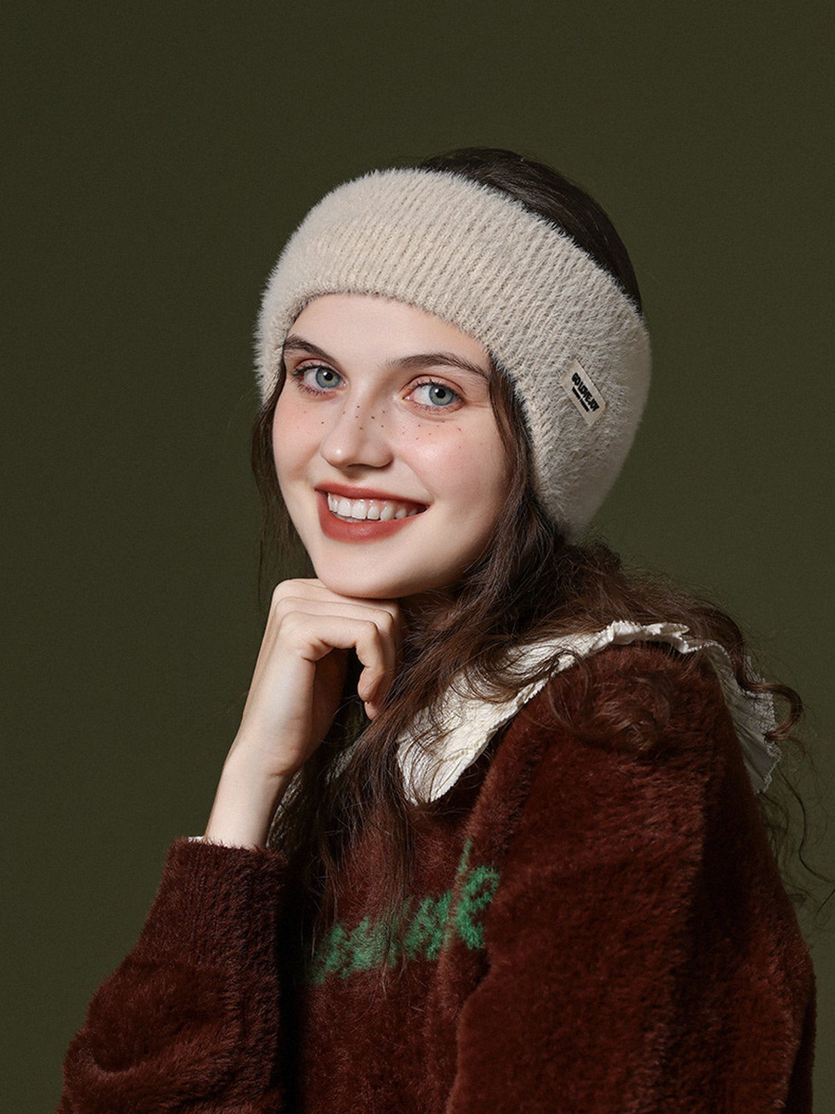 Cache-oreilles hiver doux, bandeau chaud, protection anti-froid, confort moelleux, accessoire de sport, style décontracté, modèle Sadire