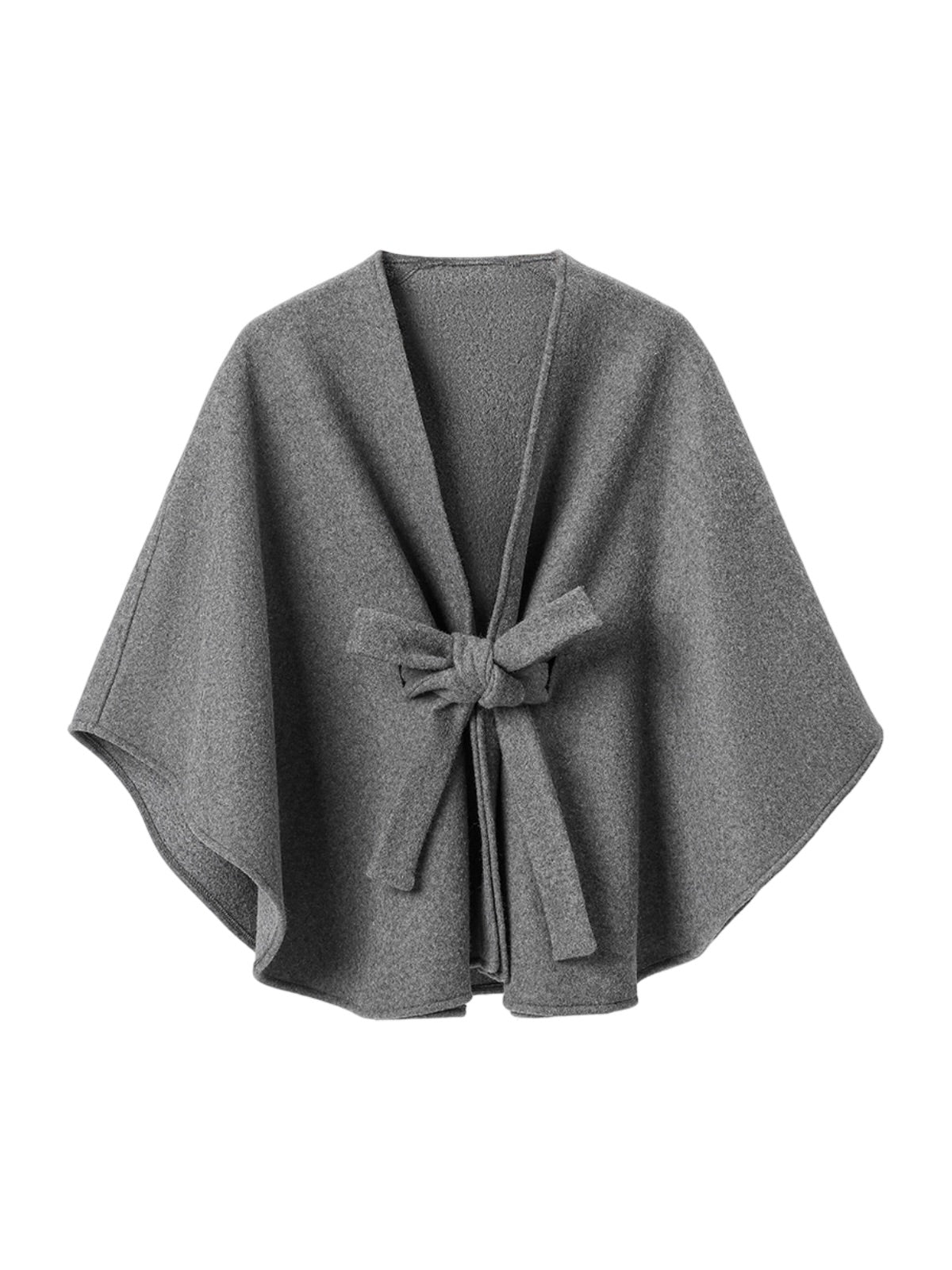 Châle double face chic, cape ceinturée, poncho femme hiver, châle chaud, manteau léger, modèle Kora