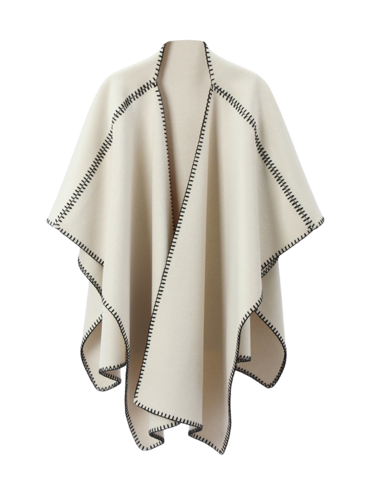 Châle double face, finition bord contrasté, toucher doux, chaud et confortable, style européen moderne, modèle Ertine