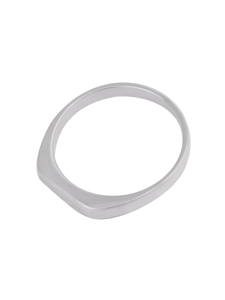Bague femme géométrique, acier inoxydable, plaquée or 14K, design minimaliste, style moderne, modèle Ivane - Bague - Argent XXS