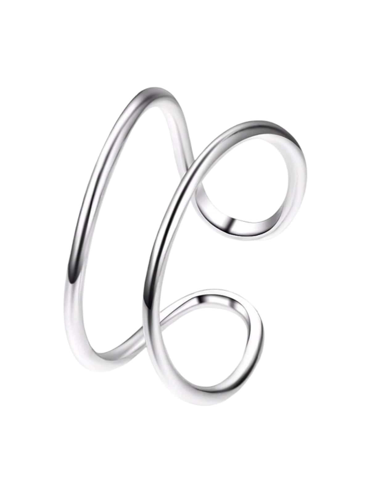 Bague Ouverte Double Couche Acier Inoxydable Design G om trique Sty bague-ouverte-double-couche-acier-inoxydable-design-g-om-trique-sty