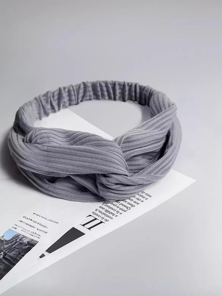 Bandeau cheveux femme, bandeau tissu côtelé, bandeau torsadé, bandeau élastique, accessoire coiffure, large bandeau mode pinterest, modèle Fedia - Bandeau pour cheveux - Camel