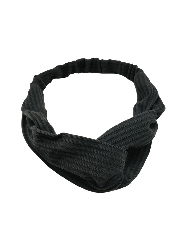 Bandeau cheveux femme, bandeau tissu côtelé, bandeau torsadé, bandeau élastique, accessoire coiffure, large bandeau mode pinterest, modèle Fedia - Bandeau pour cheveux - Noir