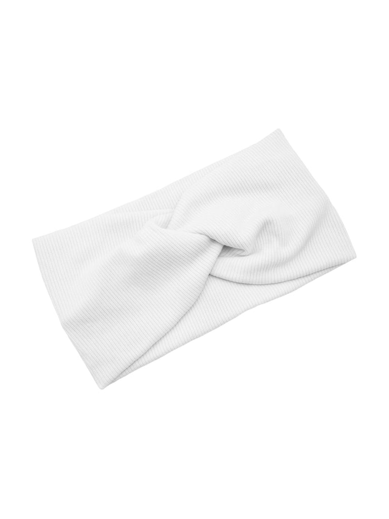 Bandeau femme large en coton extensible, accessoire de coiffure confortable pour sport, yoga, quotidien et maquillage, modèle Fresha - Bandeau pour cheveux - Blanc