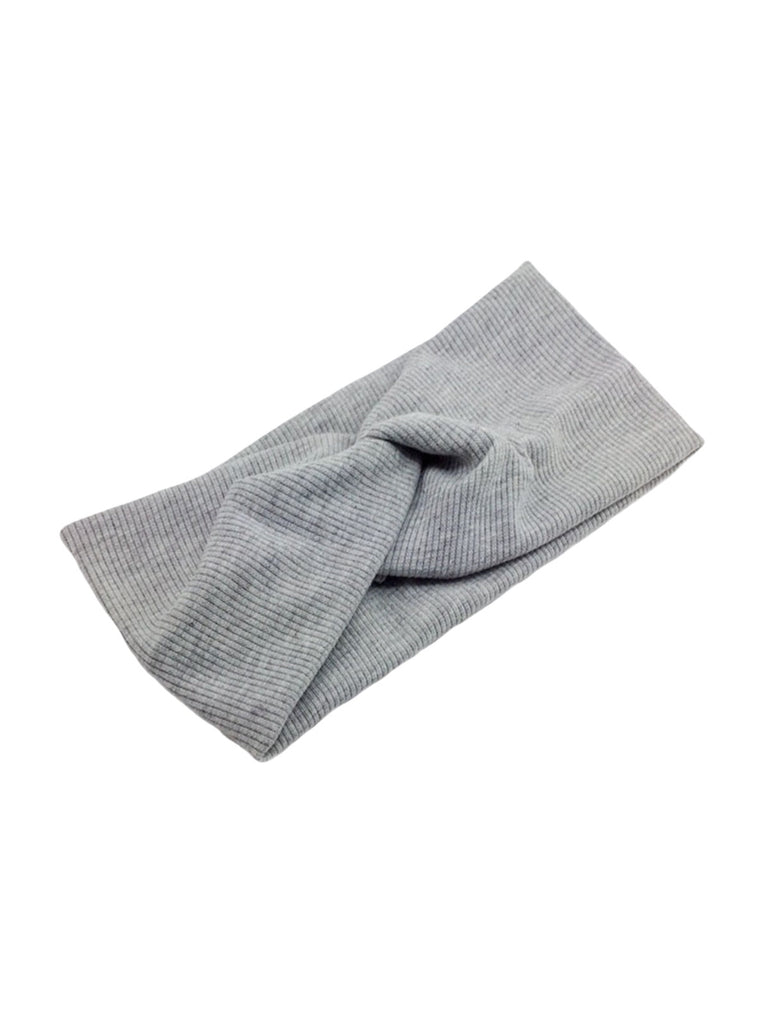 Bandeau femme large en coton extensible, accessoire de coiffure confortable pour sport, yoga, quotidien et maquillage, modèle Fresha - Bandeau pour cheveux - Gris