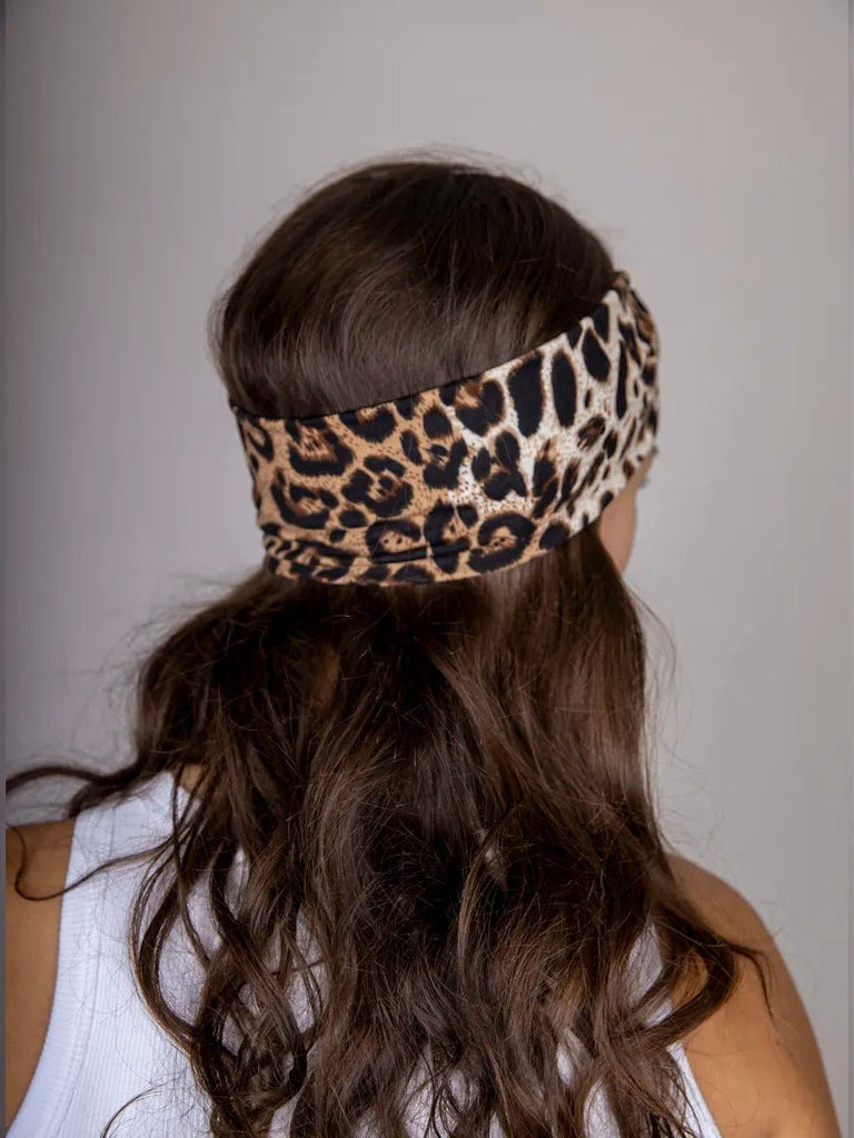Bandeau pour cheveux femme léopard, accessoire cheveux extensible, maintien confortable, style tendance pour lifestyle, modèle Élodie - Bandeau pour cheveux - Léopard