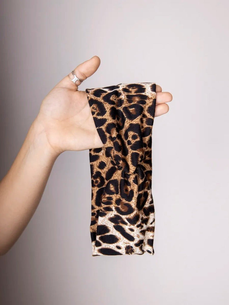 Bandeau pour cheveux femme léopard, accessoire cheveux extensible, maintien confortable, style tendance pour lifestyle, modèle Élodie - Bandeau pour cheveux - Léopard