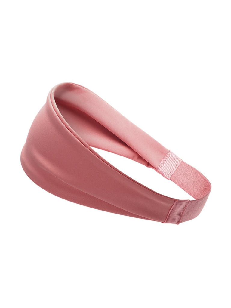 Bandeau sport anti - transpiration, bandeau fitness élastique, bandeau yoga respirant, serre - tête course à pied, bandeau cheveux unisexe, modèle Yelda - Bandeau pour cheveux - Rose