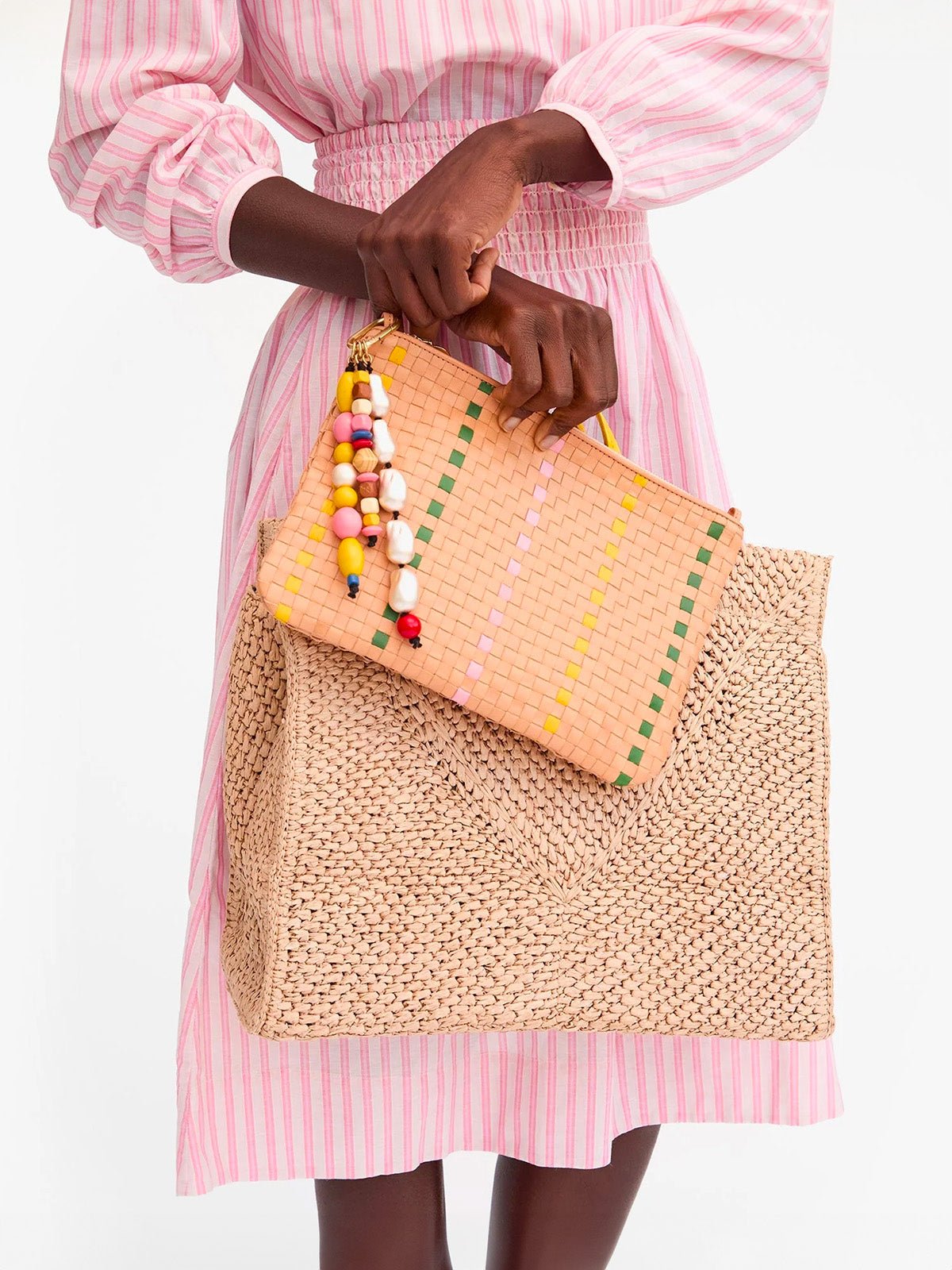 Bijou de sac perles colorées, breloque fantaisie, charms de sac perles bois, accessoire sac amusant, pendentif tendance, modèle Linsey - charms - Multicolore