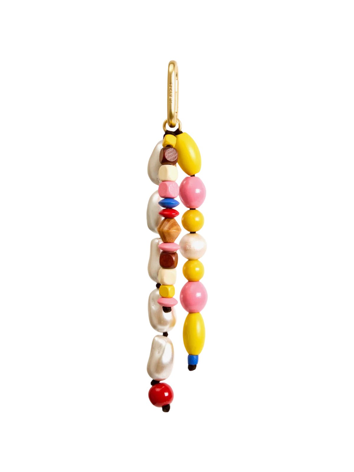 Bijou de sac perles colorées, breloque fantaisie, charms de sac perles bois, accessoire sac amusant, pendentif tendance, modèle Linsey - charms - Multicolore