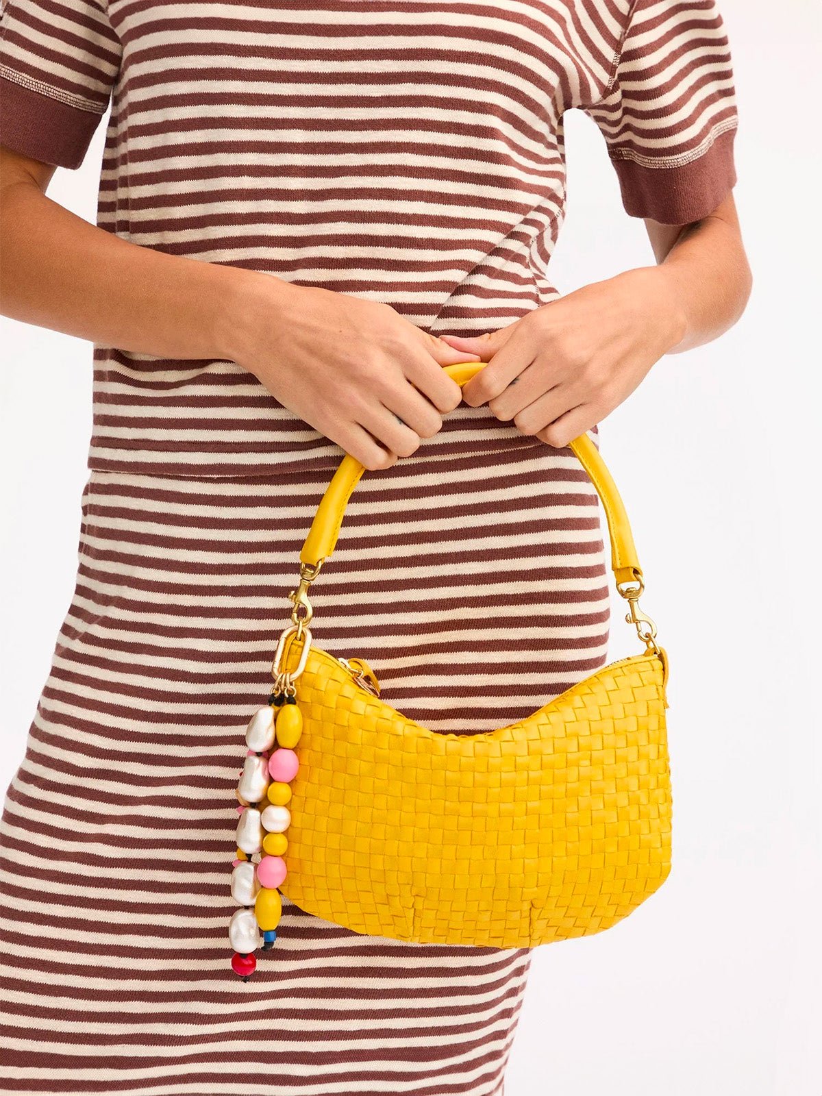Bijou de sac perles colorées, breloque fantaisie, charms de sac perles bois, accessoire sac amusant, pendentif tendance, modèle Linsey - charms - Multicolore