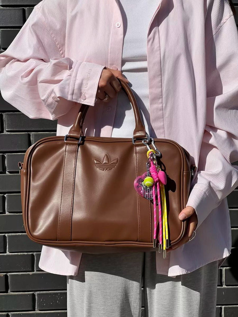 Bijou de sac tamagotchi, breloques tennis, cœur rose, corde tressée, porte - clés fun, modèle Tamago - Multicolore