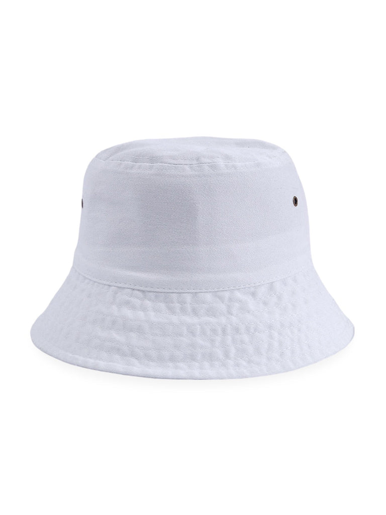 Bob uni en coton délavé vintage, protection solaire, léger, respirant, look urbain, modèle Miros - Bob - Blanc