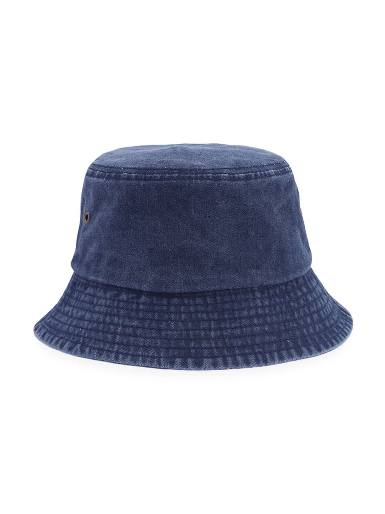 Bob uni en coton délavé vintage, protection solaire, léger, respirant, look urbain, modèle Miros - Bob - Bleu marine