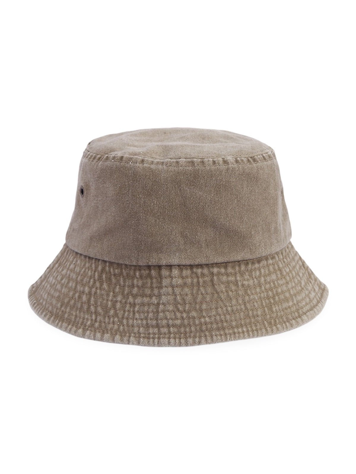 Bob uni en coton délavé vintage, protection solaire, léger, respirant, look urbain, modèle Miros - Bob - Taupe