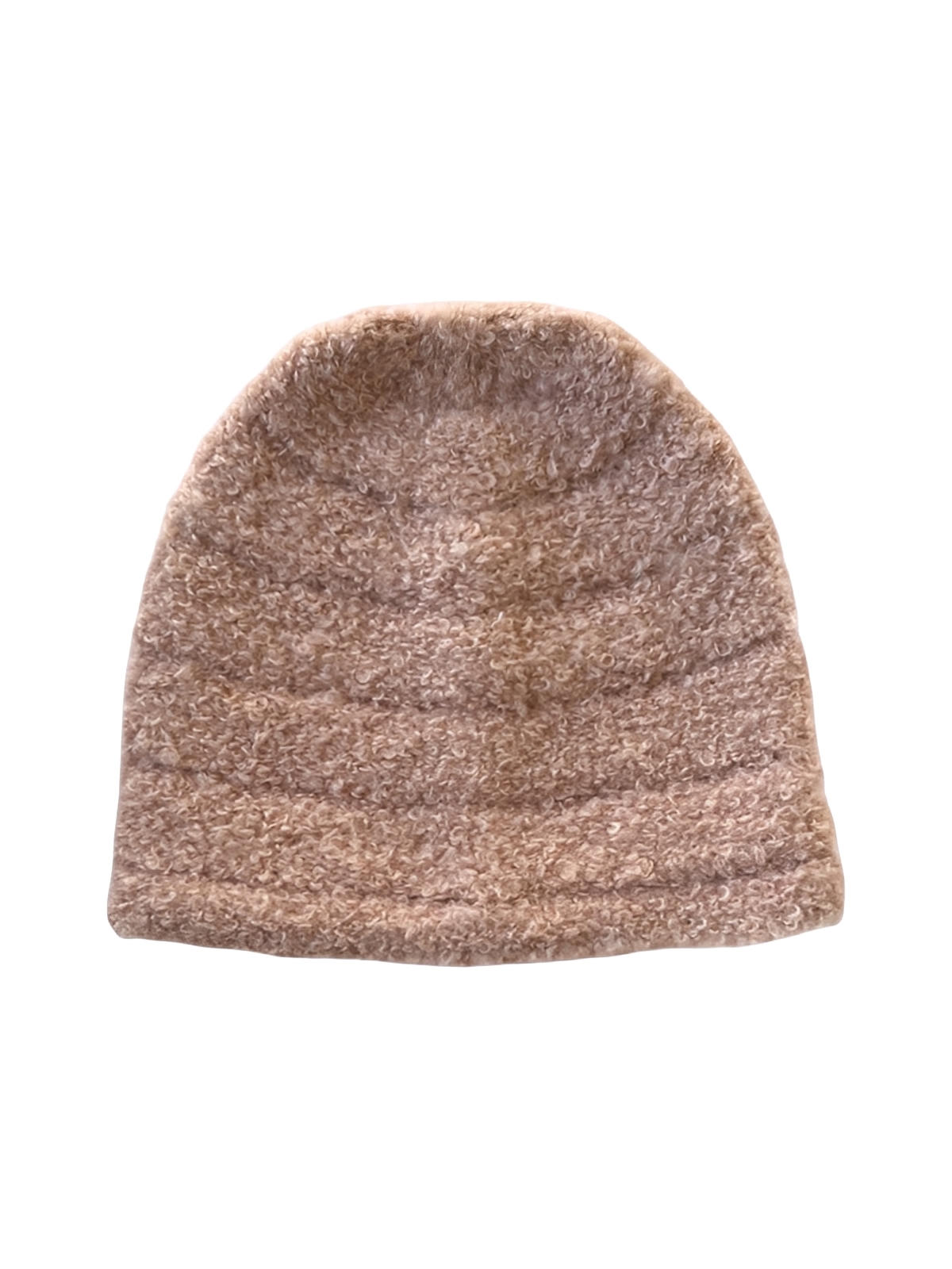 Berretto caldo donna inverno, accessorio a maglia testurizzata, lana bouclé confortevole, copricapo morbido e ampio, stile unisex di tendenza, look streetwear invernale, modello Bernie