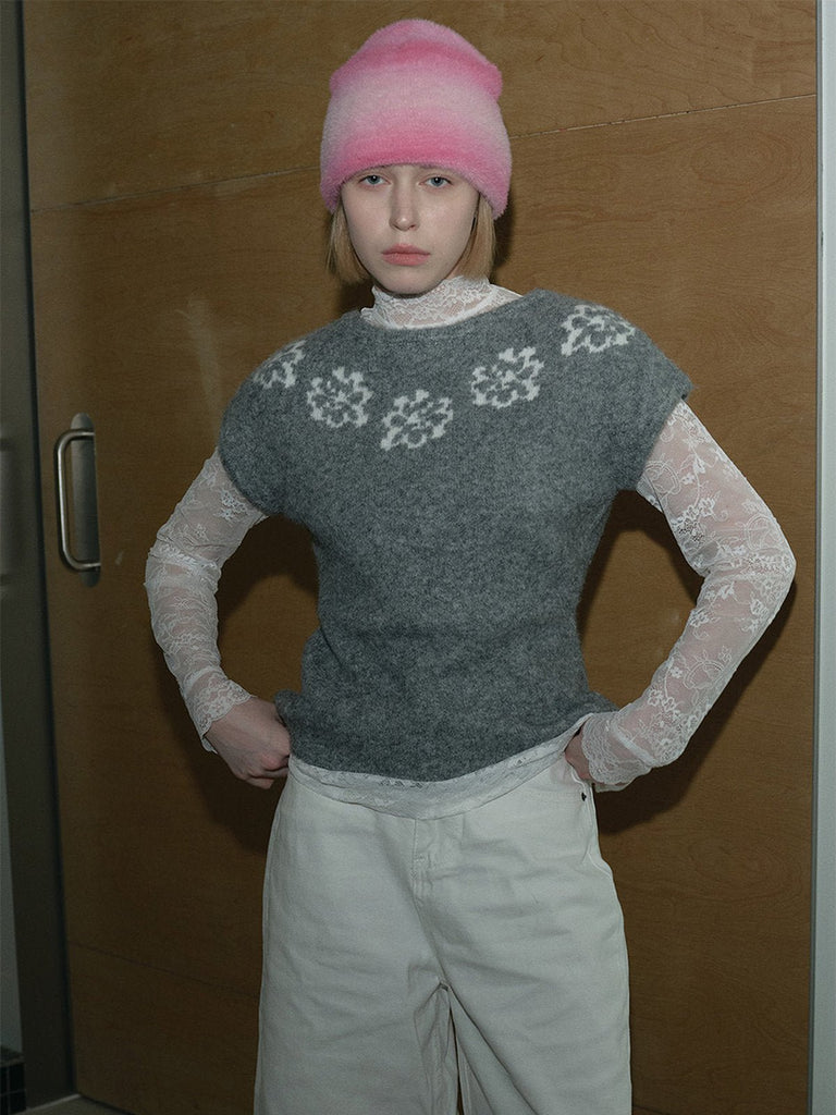 Bonnet d'hiver en nylon duveteux, bonnet doux femme, bonnet maille dégradé, bonnet chaud sans couture, bonnet style vintage, modèle Zaza - Bonnets - Rose clair