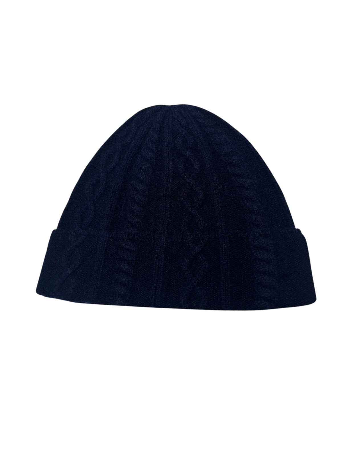 Bonnet en laine homme et femme, tricot torsadé, chaud hiver, maille épaisse, doux confort, style minimaliste, modèle Zola - Bonnets - Bleu marine