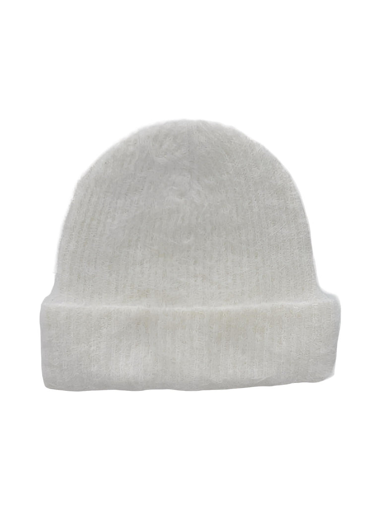 Berretto in lana mohair di alpaca soffice, al tatto morbido e caldo, look essenziale e moderno, colore unico o a contrasto, perfetto per l’inverno, modello Skia