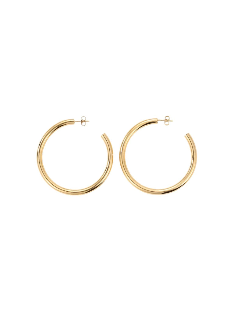 Boucles d’oreilles C acier inoxydable, plaqué or, femme, style européen américain, multiples tailles, acier 316, modèle Roberte - Boucles d'oreilles - Or 20 mm