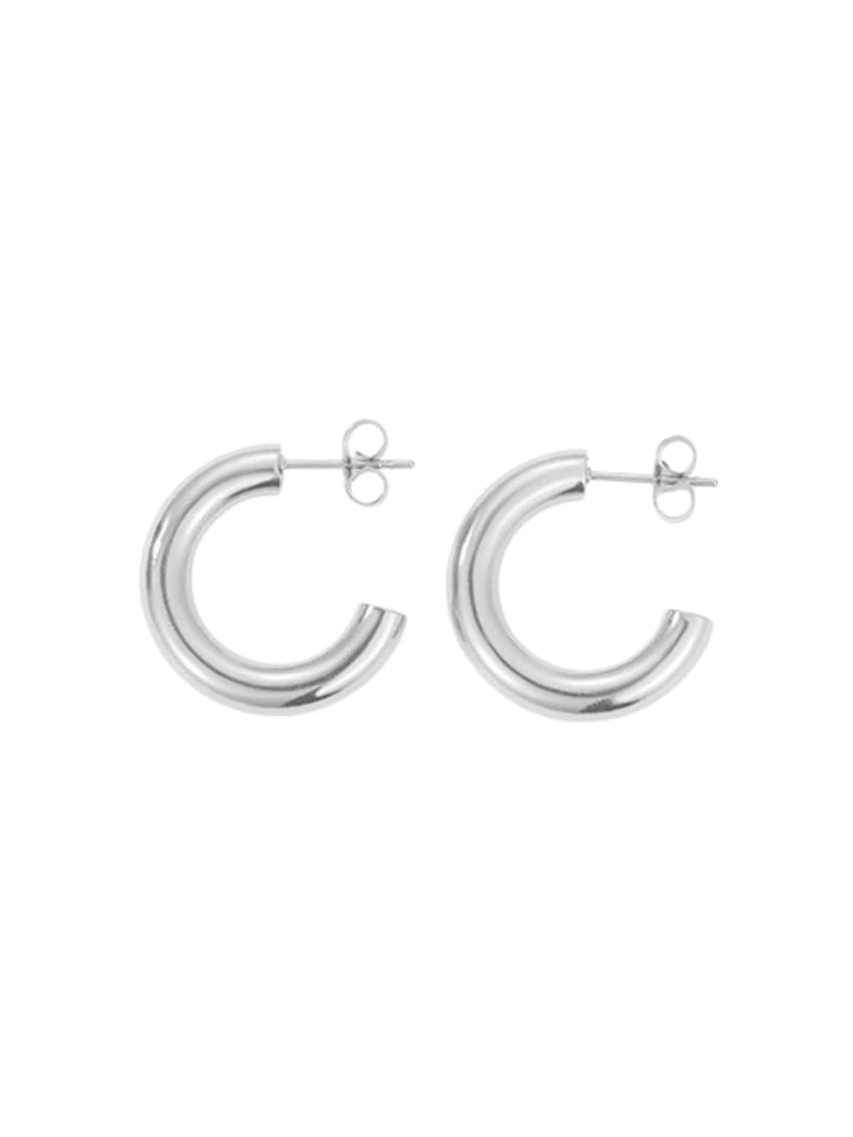 Boucles d’oreilles C acier inoxydable, plaqué or, femme, style européen américain, multiples tailles, acier 316, modèle Roberte - Boucles d'oreilles - Argent 20 mm