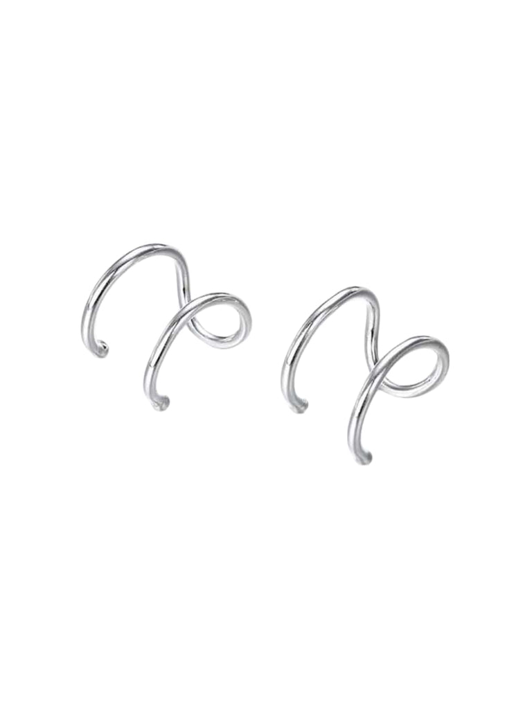 Boucles d’oreilles clip acier inoxydable, géométriques modernes, sans perçage, plaqué or, style européen américain, modèle Nelly - Boucles d'oreilles - Argent 30 mm