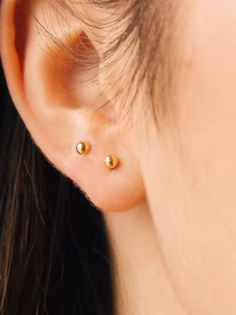 Boucles d’oreilles clip acier inoxydable, géométriques modernes, sans perçage, plaqué or, style européen américain, modèle Nelly - Boucles d'oreilles - Or 30 mm