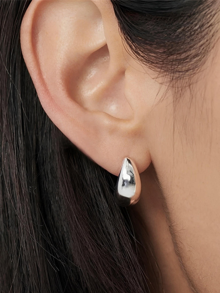 Boucles d'oreilles dorées, acier inoxydable, forme conique, femme, look moderne, modèle Rachelle - Boucles d'oreilles - Or 34 mm