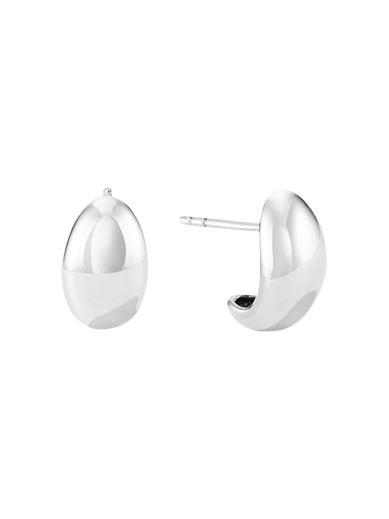 Boucles d’oreilles goutte dorée, acier titane, géométriques, design mode, pour femme, modèle Nine - Boucles d'oreilles - Argent 22 mm x 12 mm