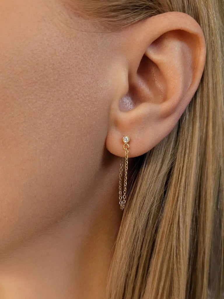 Boucles d’oreilles perles eau douce, acier inoxydable, plaqué or 14K, femme moderne, modèle Juline - Boucles d'oreilles - Or 35 mm