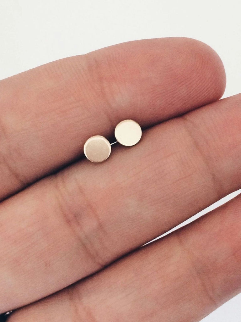 Boucles d’oreilles rondes acier inoxydable, petites créoles lisses, géométrie simple, finition brillante, modèle Euphroisie - Boucles d'oreilles - Or 12 mm