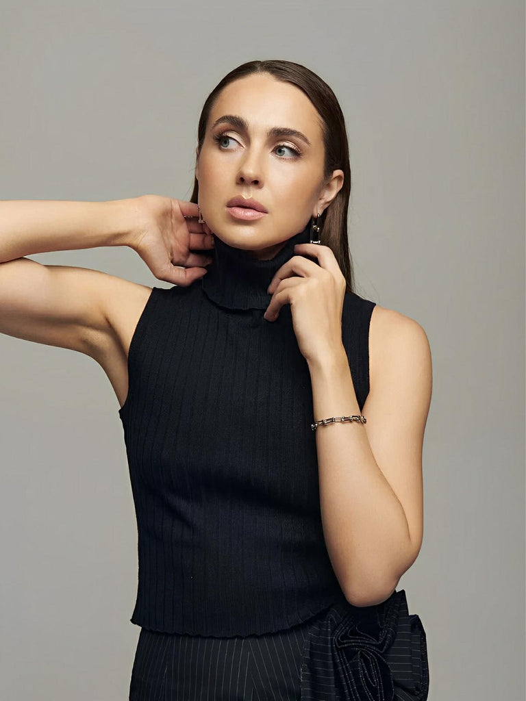 Bracelet chaîne fer à cheval, acier inoxydable, mousqueton ajustable, modèle Olivia - Bracelet - Argent