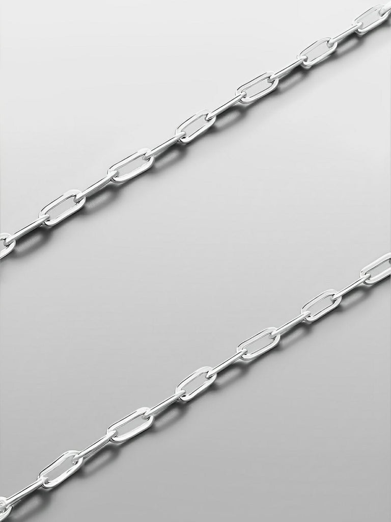 Bracelet chaîne homme, acier inoxydable, maille forçat fine, style minimaliste, modèle Kyle - Bracelet - Argent XS