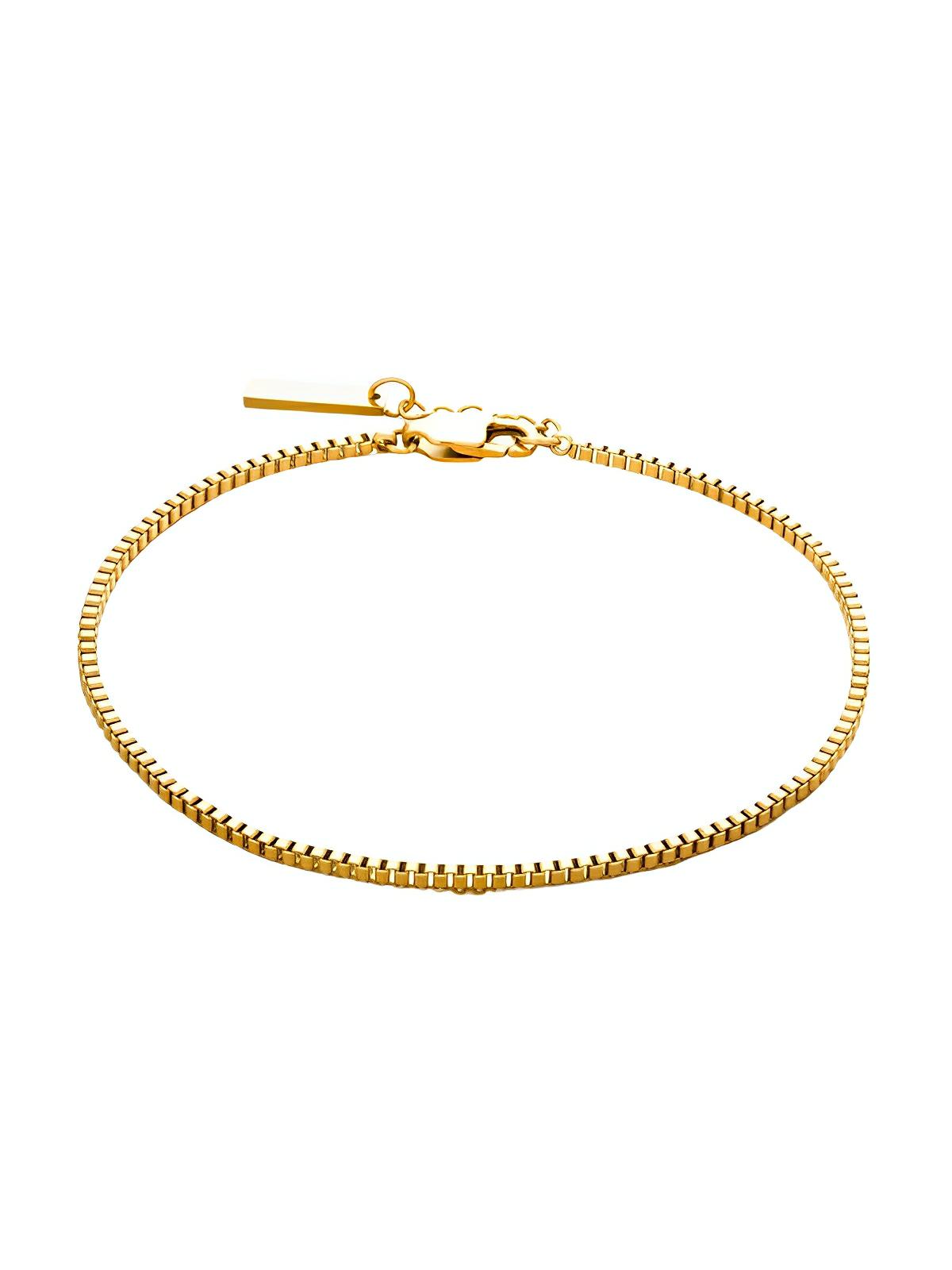 Bracelet homme en acier inoxydable, maille vénitienne, look moderne, waterproof, modèle Izibio - Bracelet - Or XS
