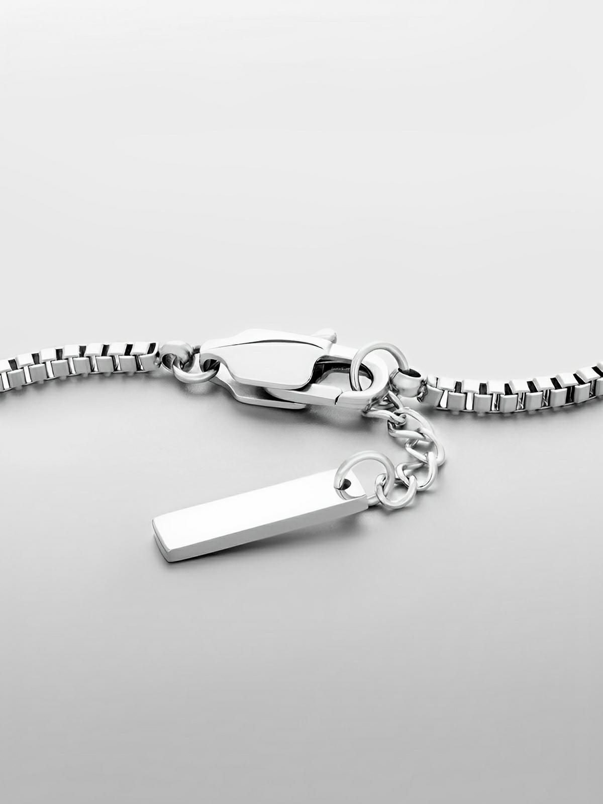 Bracelet homme en acier inoxydable, maille vénitienne, look moderne, waterproof, modèle Izibio - Bracelet - Argent XS