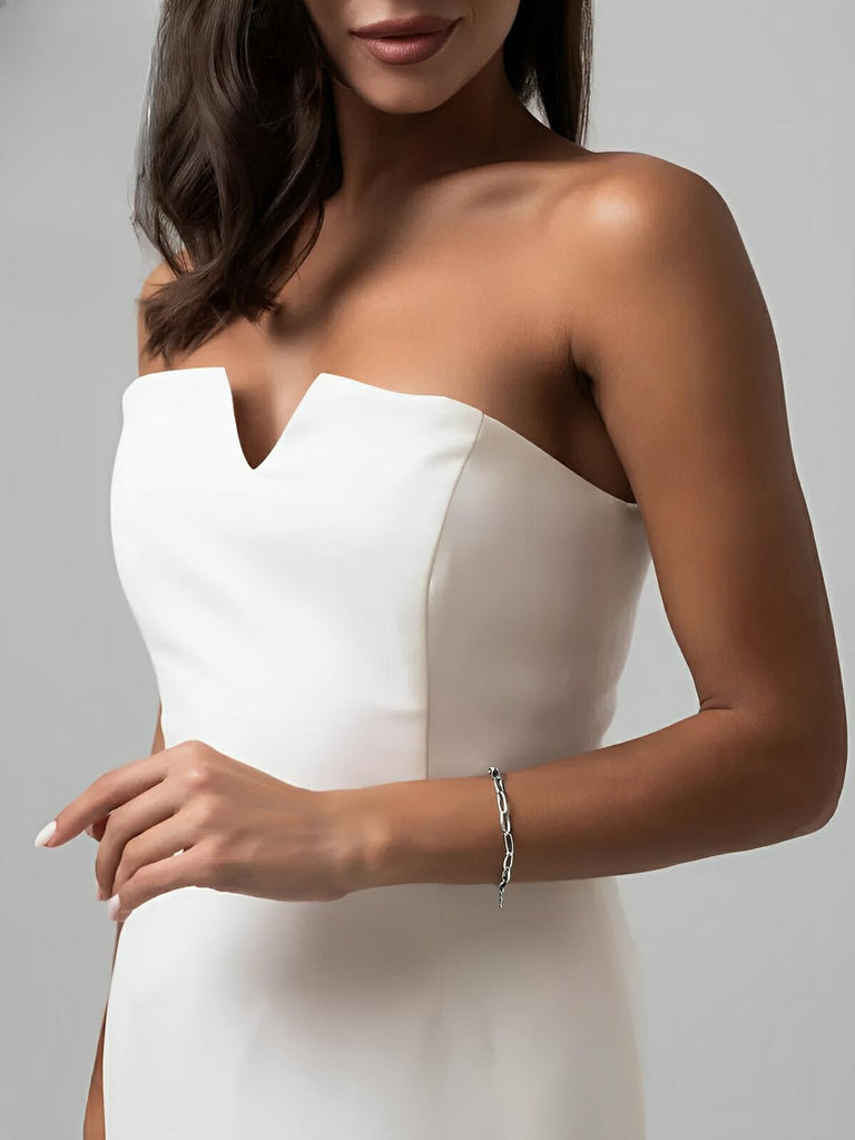 Bracelet maille croix fine, en acier inoxydable, ajustable, style minimaliste, design unisexe, modèle Tiphaine - Bracelet - Argent