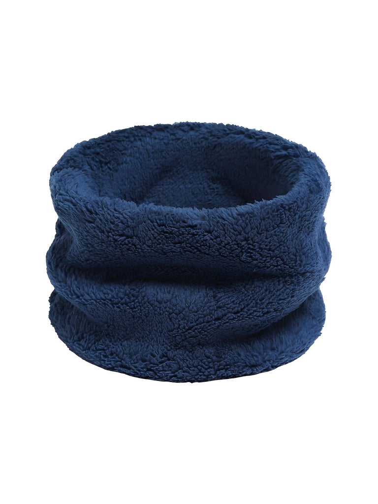 Cache - cou doux femme, homme, hiver, chaud, polaire, corail, tour de cou, col chaud, accessoire hiver, couleur unie, modèle Damida - Cache - cou - Bleu marine