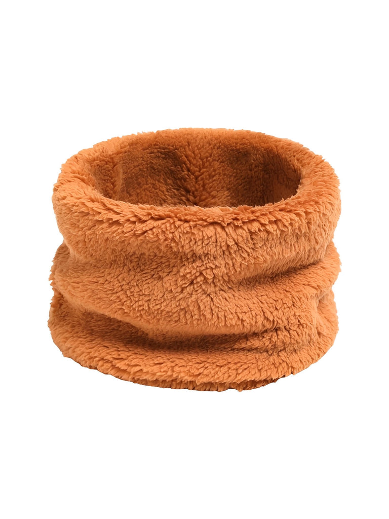 Cache - cou doux femme, homme, hiver, chaud, polaire, corail, tour de cou, col chaud, accessoire hiver, couleur unie, modèle Damida - Cache - cou - Camel
