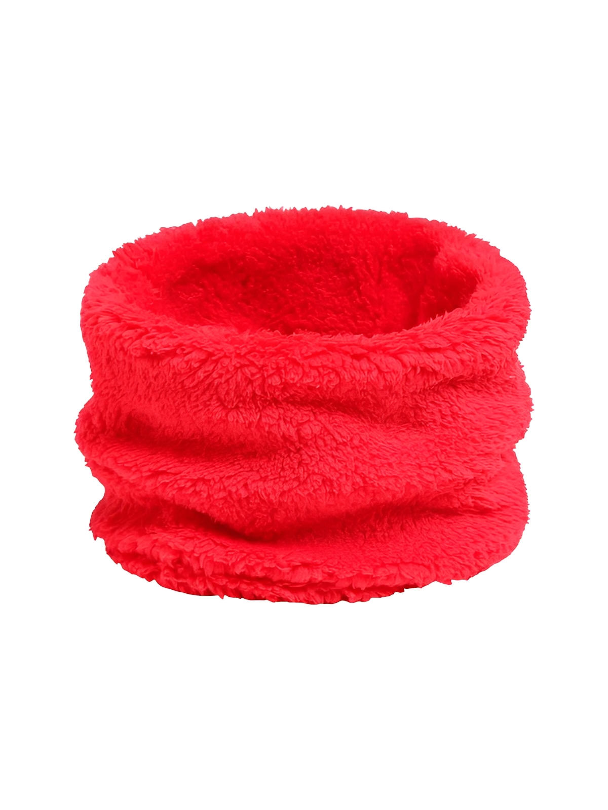 Cache - cou doux femme, homme, hiver, chaud, polaire, corail, tour de cou, col chaud, accessoire hiver, couleur unie, modèle Damida - Cache - cou - Rouge