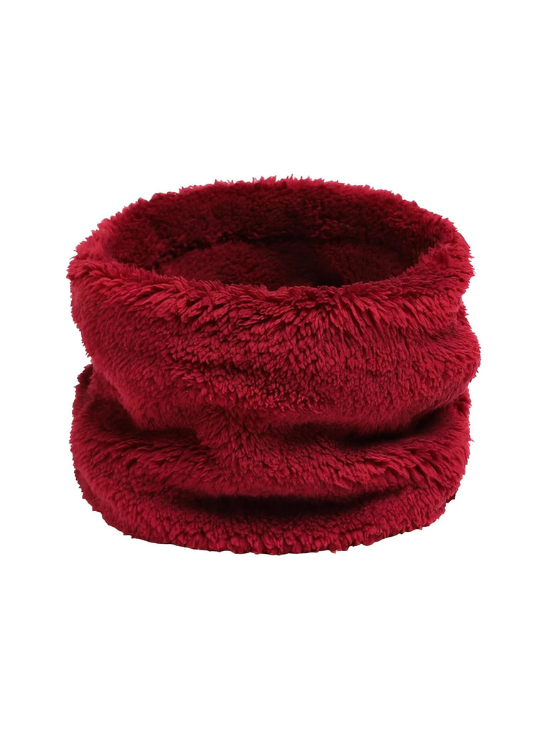 Cache - cou doux femme, homme, hiver, chaud, polaire, corail, tour de cou, col chaud, accessoire hiver, couleur unie, modèle Damida - Cache - cou - Bordeaux