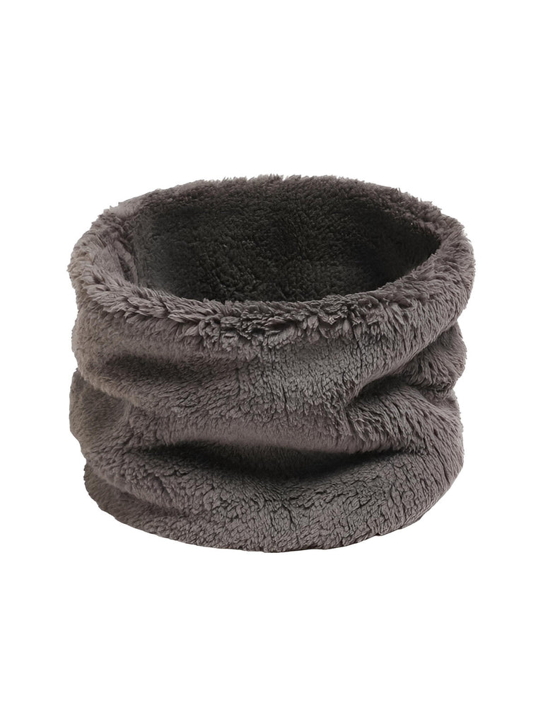 Cache - cou doux femme, homme, hiver, chaud, polaire, corail, tour de cou, col chaud, accessoire hiver, couleur unie, modèle Damida - Cache - cou - Gris