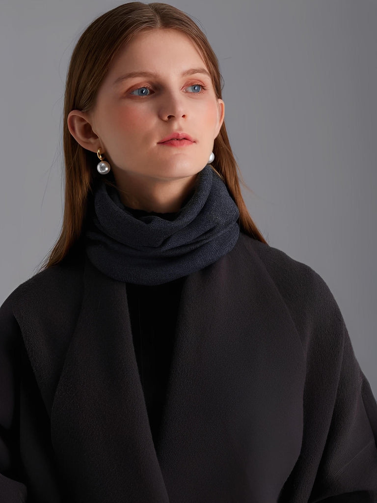 Merinowoll-Schlauchschal, beheizbarer Unisex-Kragen, weicher Schlauchschal, warmer Strick, Winter, Komfort, Nackenschutz, schlichter Stil, Modell Junon
