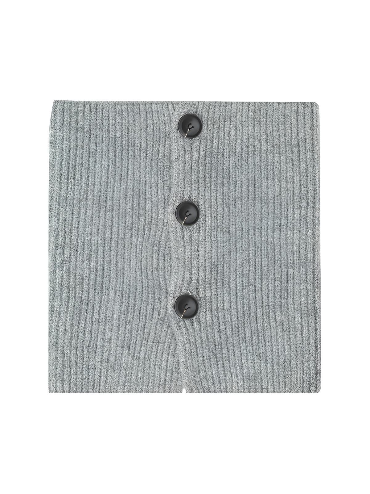 Damen Wollschal, gestrickter Schlauchschal, Stehkragen mit Knöpfen, warmes Winteraccessoire, sanfte Farbe, Modell Angela