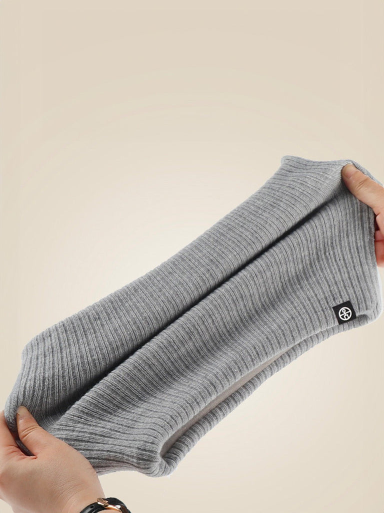Cache - cou tricoté, col tube chaud, tour de cou hiver, doux et extensible, unisexe, protection froid, couleur unie, confort quotidien, modèle Danire - Cache - cou - Gris