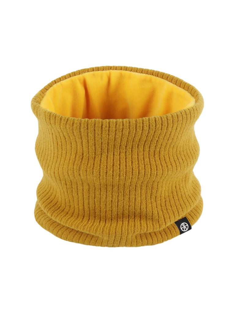 Cache - cou tricoté, col tube chaud, tour de cou hiver, doux et extensible, unisexe, protection froid, couleur unie, confort quotidien, modèle Danire - Cache - cou - Jaune